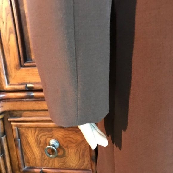 IMAN Mocha Platinum Collection Jewel Neck Snap Front Duster Coat - Picture 9 of 15